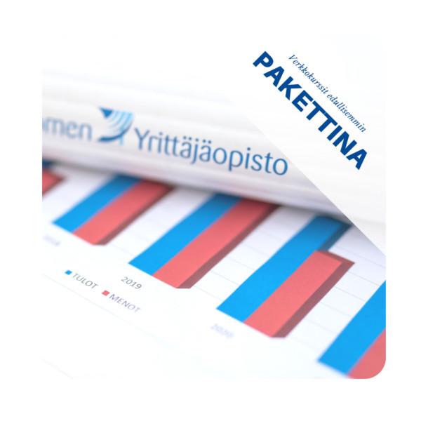 Verkkokaupan tuotekuvat - IDEAT Talouden ja taloushallinnon verkkokurssipaketti Suomen Yrittäjäopiston Koulutuskaupassa.