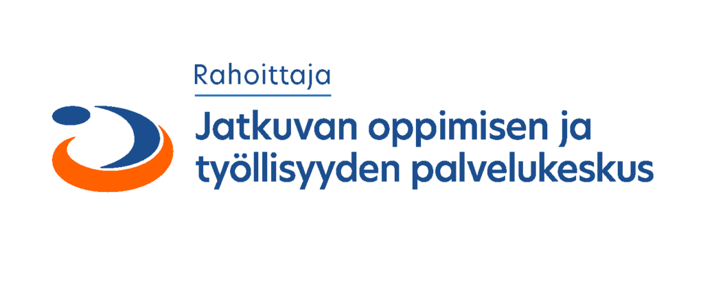 Koulutuksen rahoittajan eli Jatkuvan oppimisen ja työllisyyden palvelukeskuksen logo.