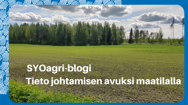 SYOagri blogi ja keväinen pelto.