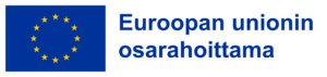 EU:n lippulogo, jonka yhteydessä teksti: Euroopan unionin osarahoittama.