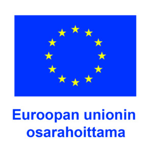 Euroopan unionin lippu ja teksti "Euroopan unionin osarahoittama"