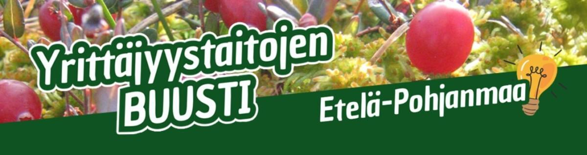 Yrittäjyystaitojen buusti -logo. Yritysbuusti.