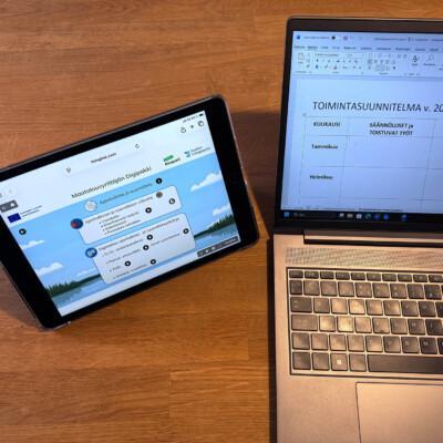 Kuvia Digipakin ajanhallintaosiosta.