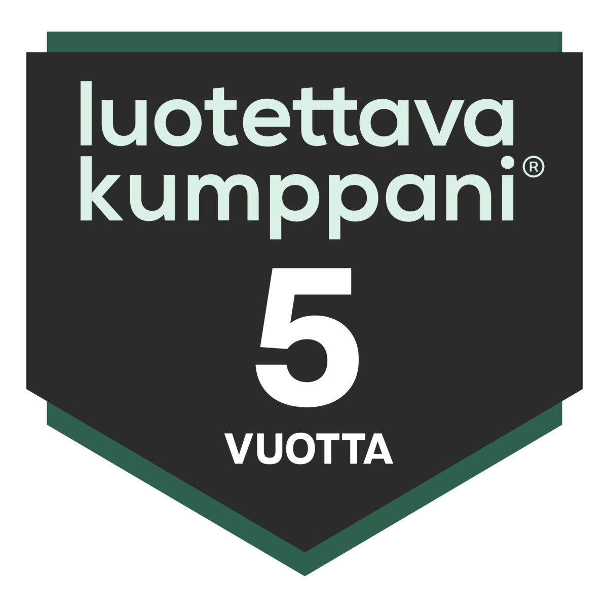 Luotettava kumppani -logo.