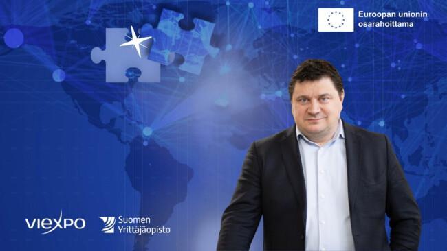 Jussi Hietala Digitaalisen kv-kaupan kasvuvalmennuksessa.