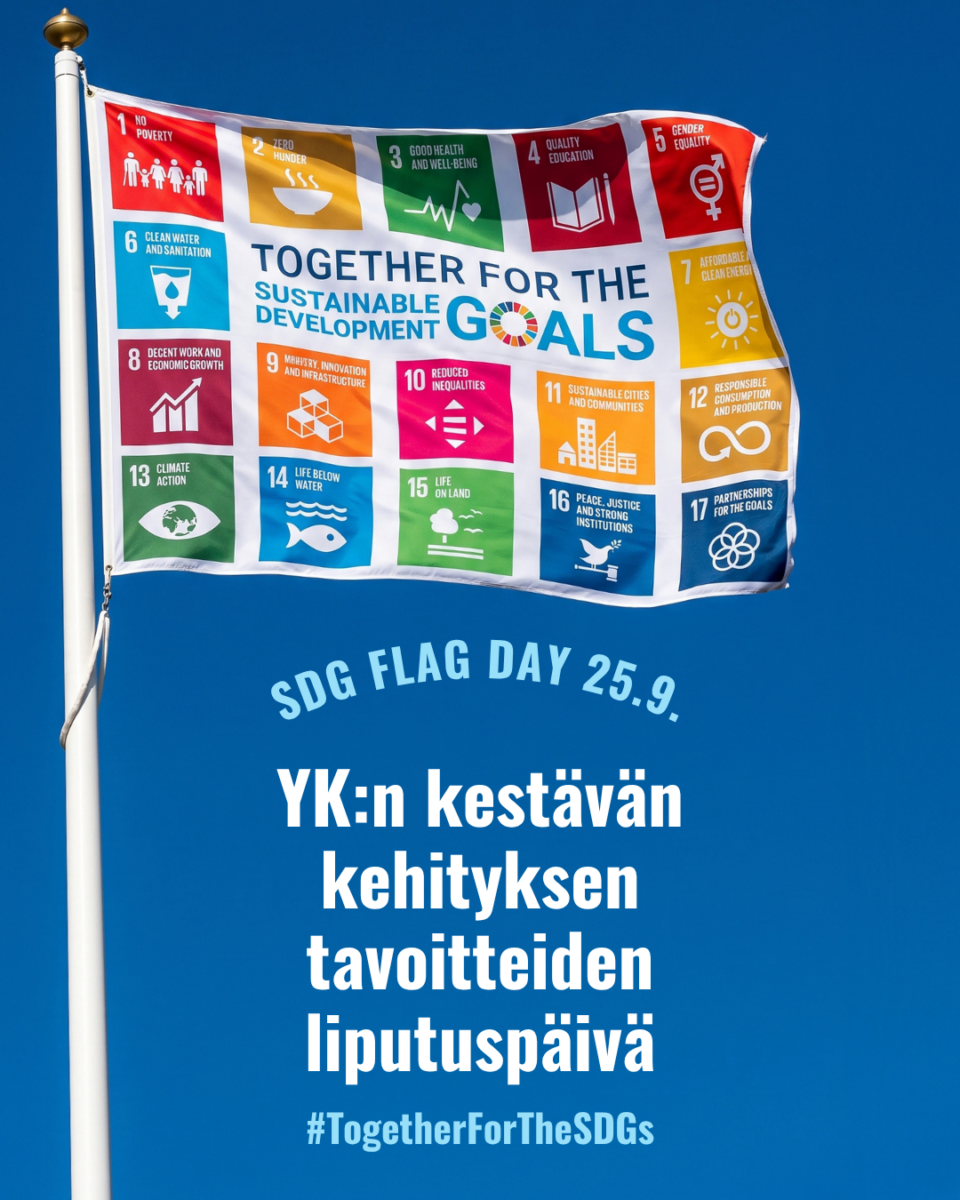 Yk kestävän kehityksen lippupäivä.
