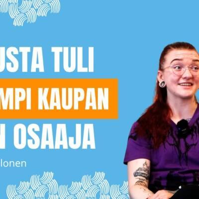 Inka opiskeli merkonomiksi työn ohessa.