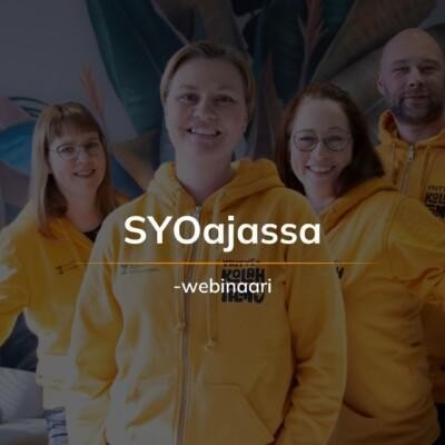 Yrityskolahtamo-hankkeen työntekijät rohkaisevat yrittäjyyteen. Ryhmäkuva, iloiset kasvot.